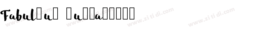 Fabulous Sunday字体转换